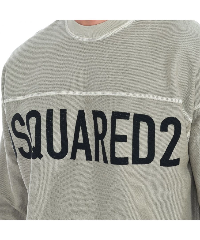 Dsquared2 Mens long-sleeved crew-neck sweatshirt S74GU0536-S25462 - Khaki - Size Large