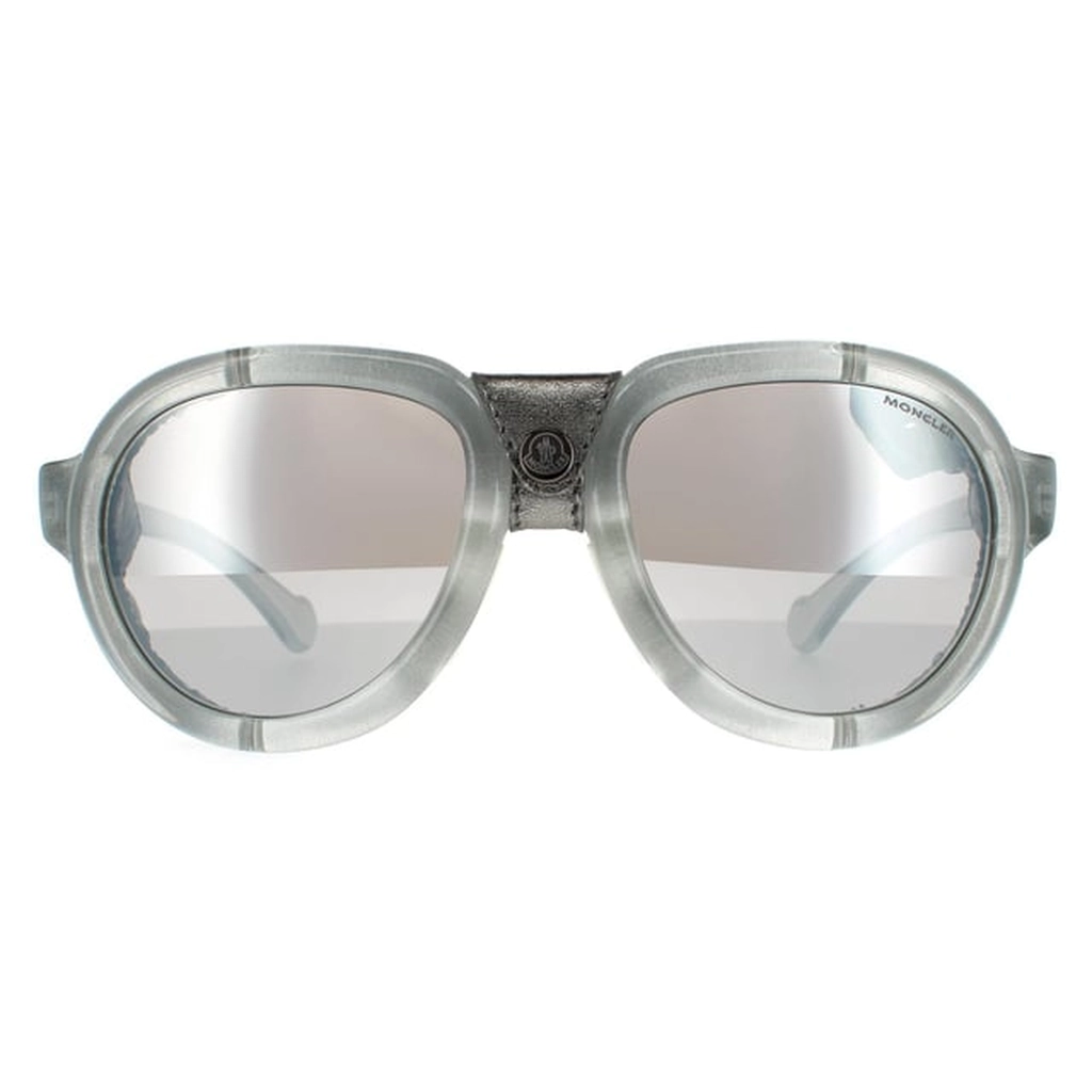 Moncler Oval Mens Grey Smoke Mirror Sunglasses - One Size