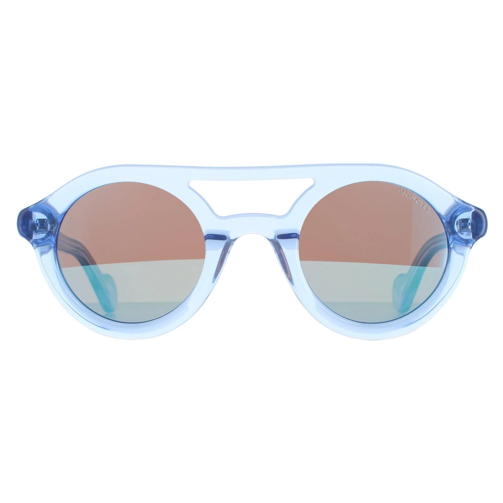 Moncler Round Unisex Shiny Light Blue ML0014 - One Size