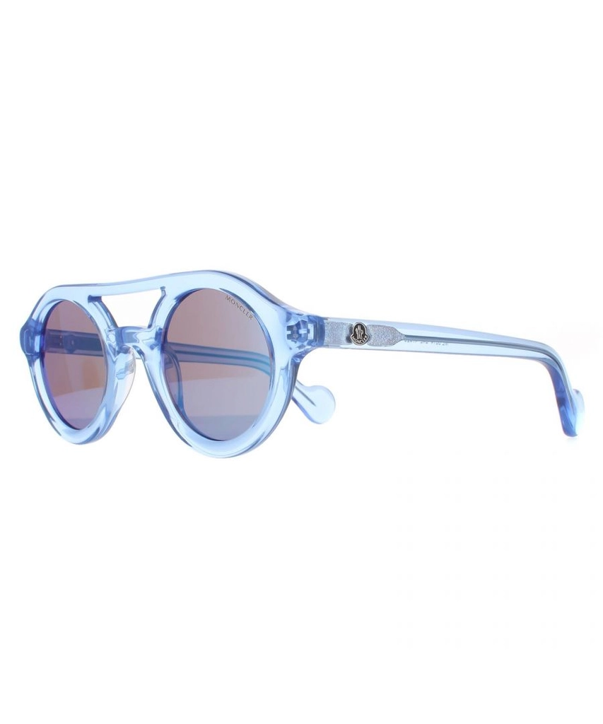 Moncler Round Unisex Shiny Light Blue ML0014 - One Size