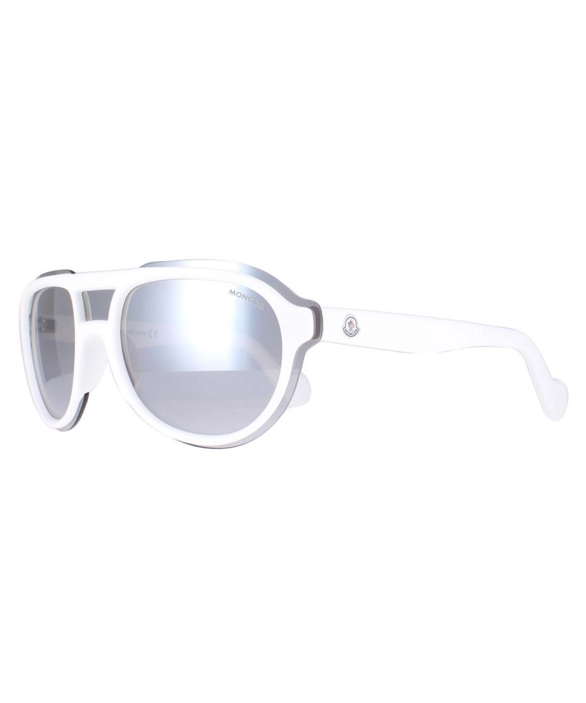Moncler Round Unisex White Smoke Mirror ML0055 - One Size