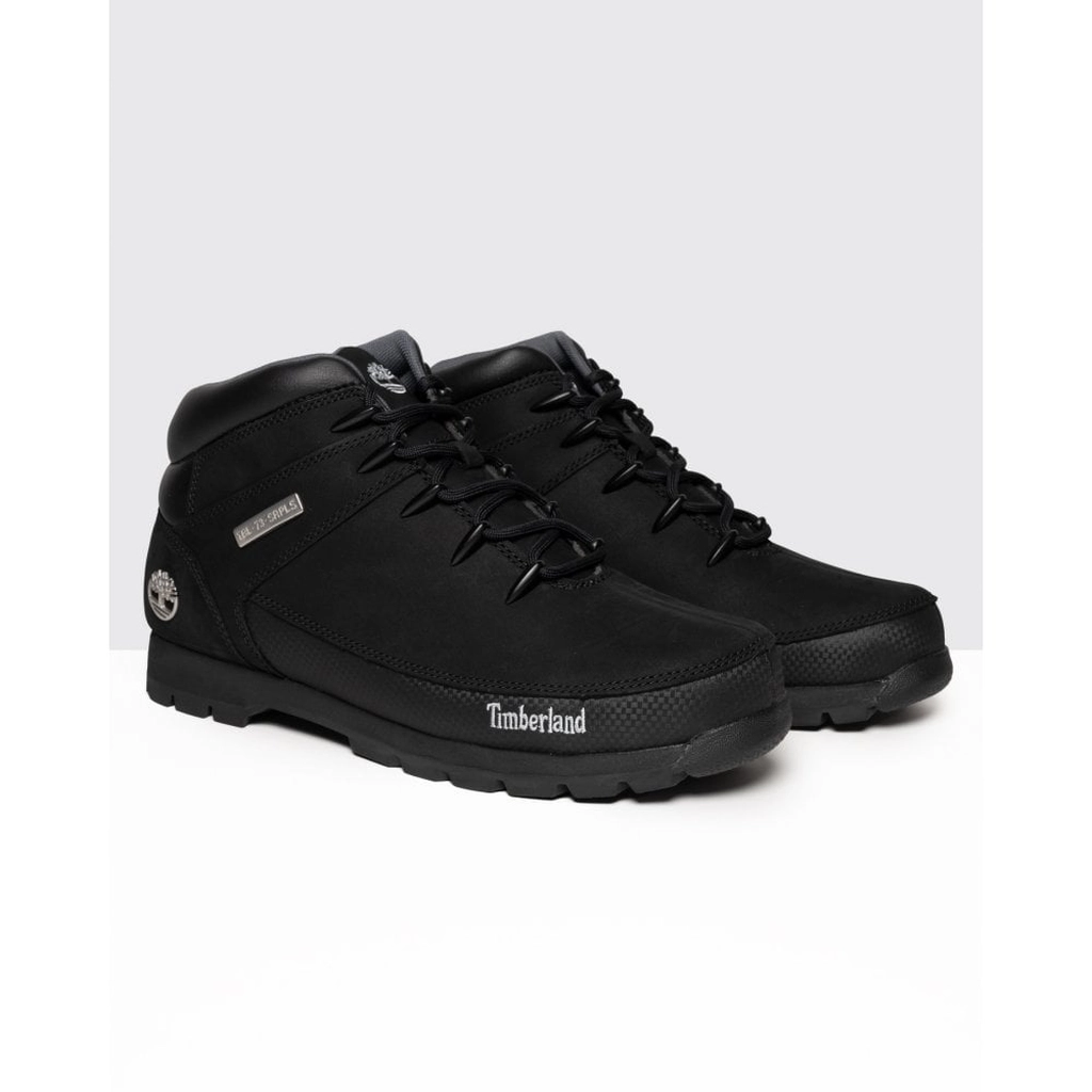 Timberland Euro Sprint Contrast Logo Mens Hiking Shoe - Black material_Nubuck - Size UK 8