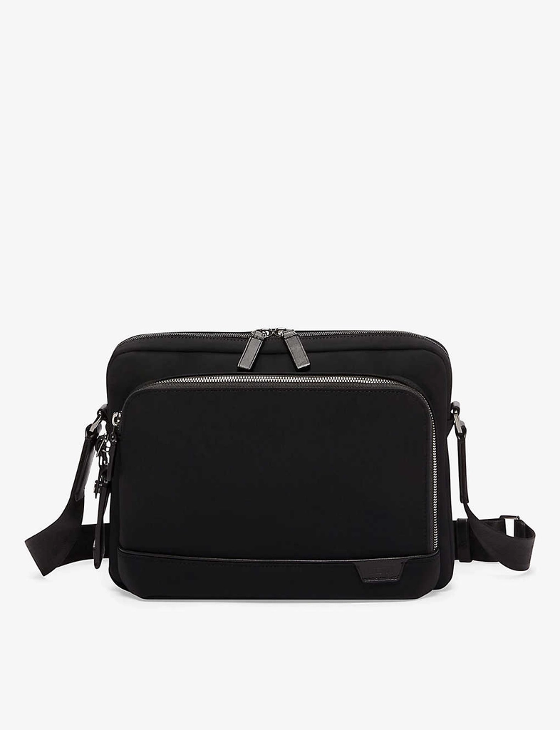 Tumi Mens Black Leo Nylon Cross-body Bag 21x28x3cm