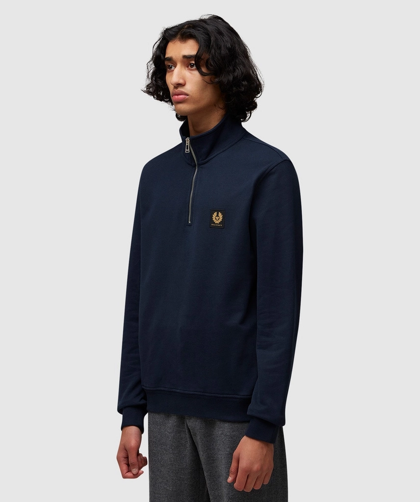 Belstaff Quarter zip patch sweatshirt