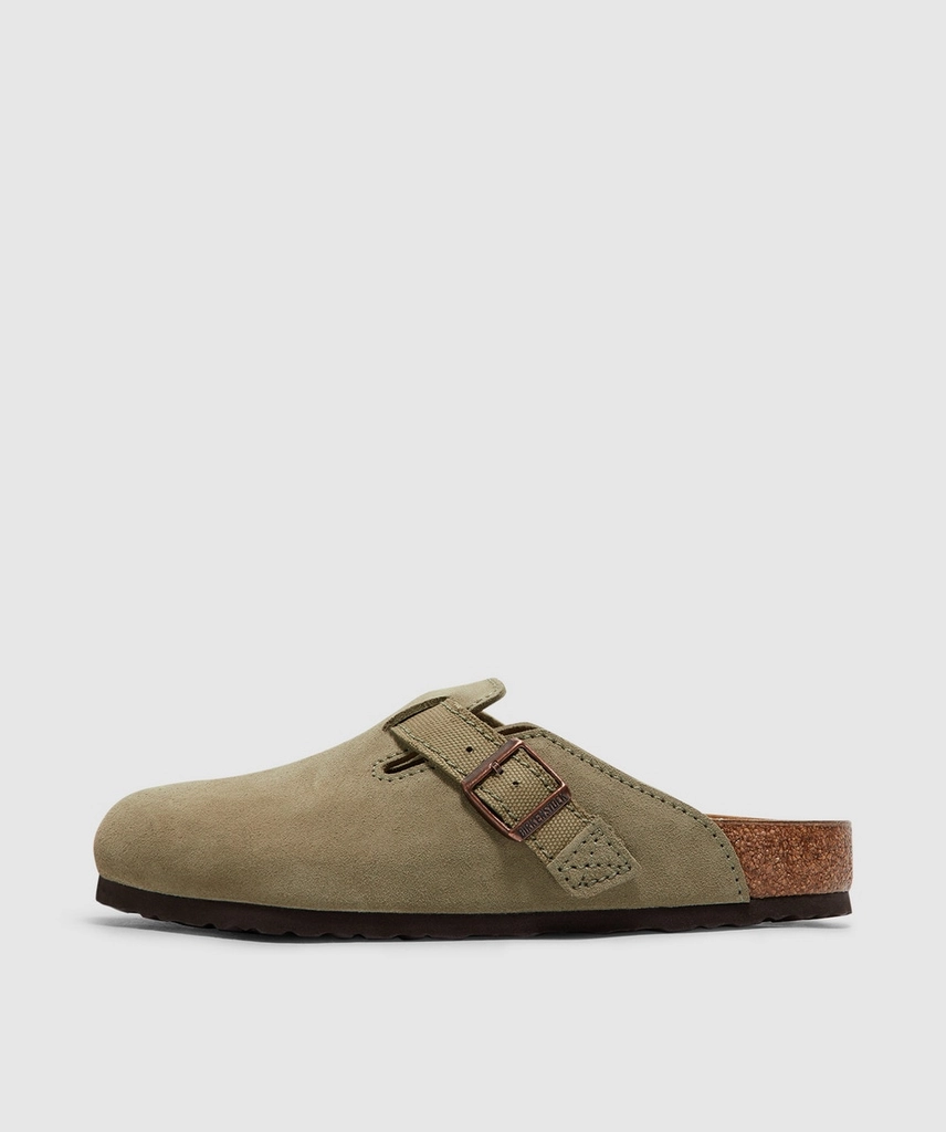 Birkenstock Jesse Leyva Boston Suede Sandal (Faded Khaki - 41) - Size 41