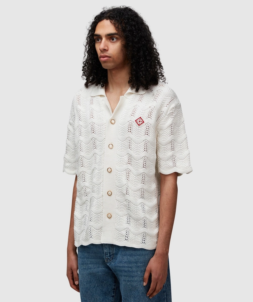 Casablanca Wave knitted shirt