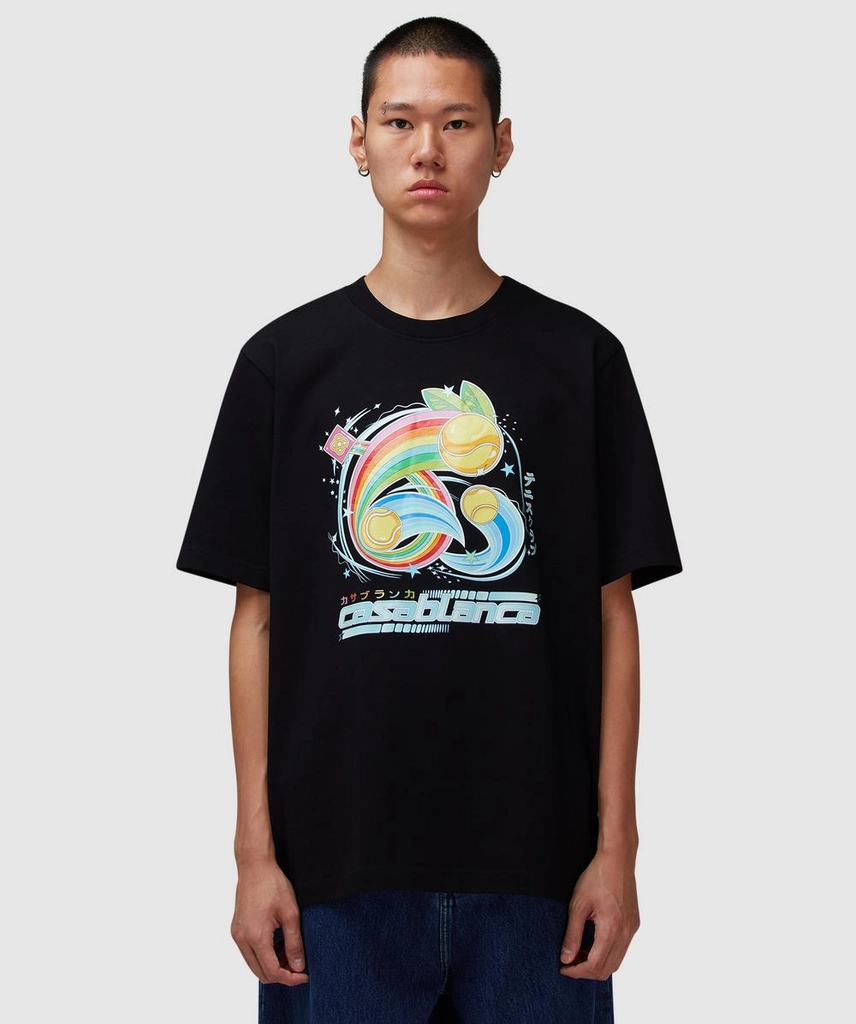 Casablanca Manga Tennis Ball T-Shirt (Black - S) - Size S