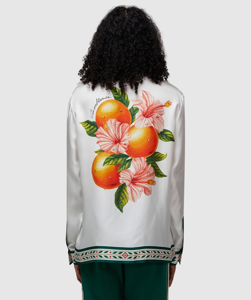 Casablanca Oranges lamour en fleur silk shirt