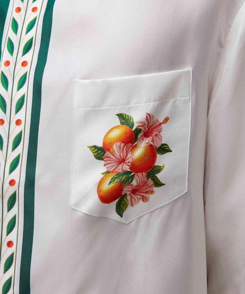 Casablanca Oranges lamour en fleur silk shirt