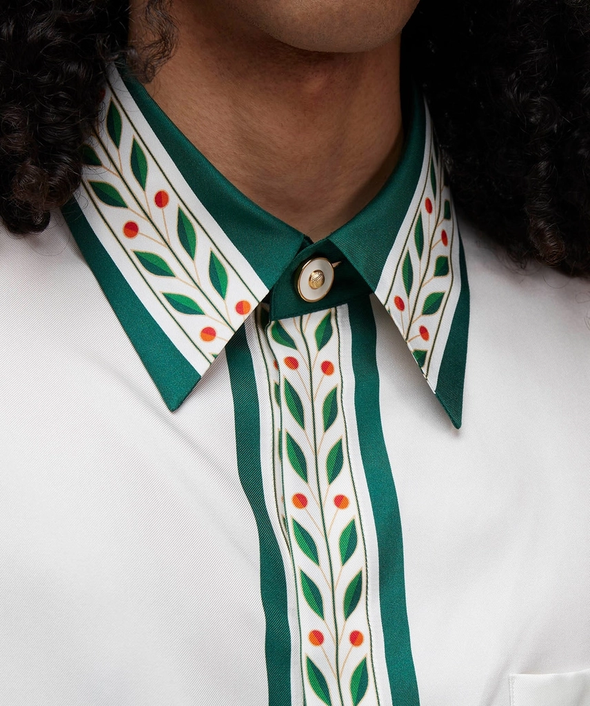 Casablanca Oranges lamour en fleur silk shirt