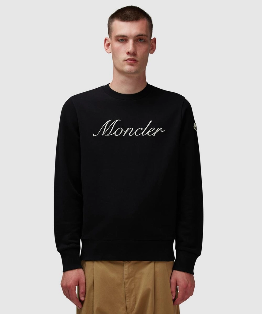 Moncler Embroidered Logo Sweatshirt (Black - S) - Size S