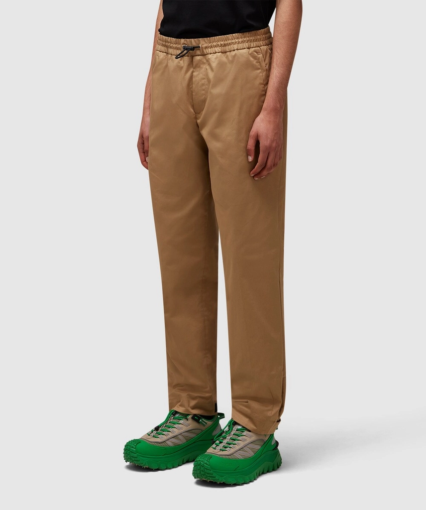 Moncler Gabardine Velcro cuff logo pant