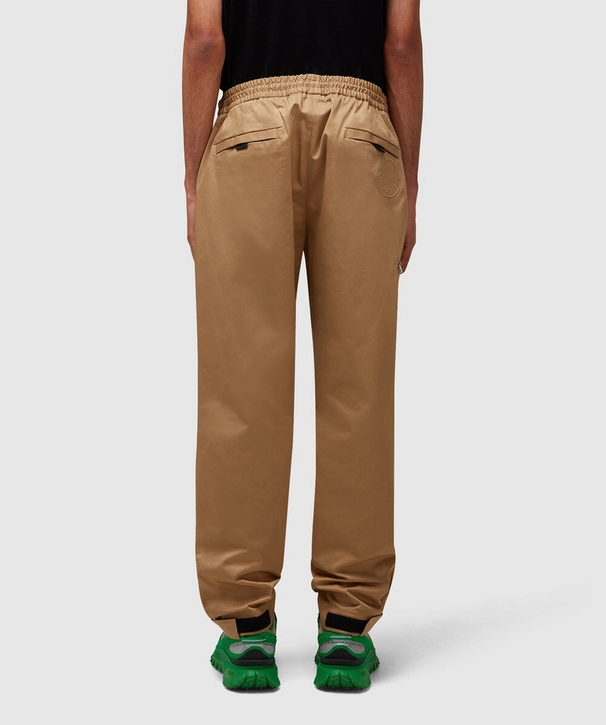 Moncler Gabardine Velcro cuff logo pant