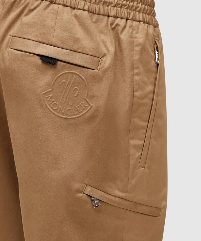 Moncler Gabardine Velcro cuff logo pant