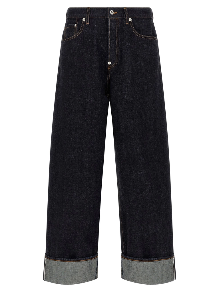 Kenzo Turn Up Jeans Blu-Uomo